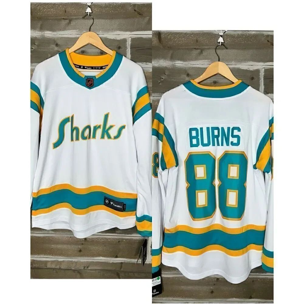 Brent Burns NWT San Jose Sharks Fanatics Authentic White Hockey Jersey Small